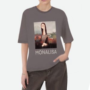 تیشرت زنانه دندی طرح مونالیزا