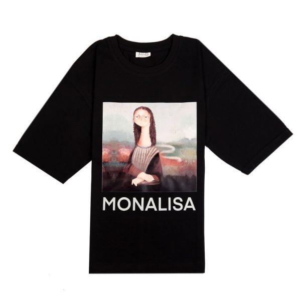 تیشرت زنانه دندی طرح Monalisa - Image 5