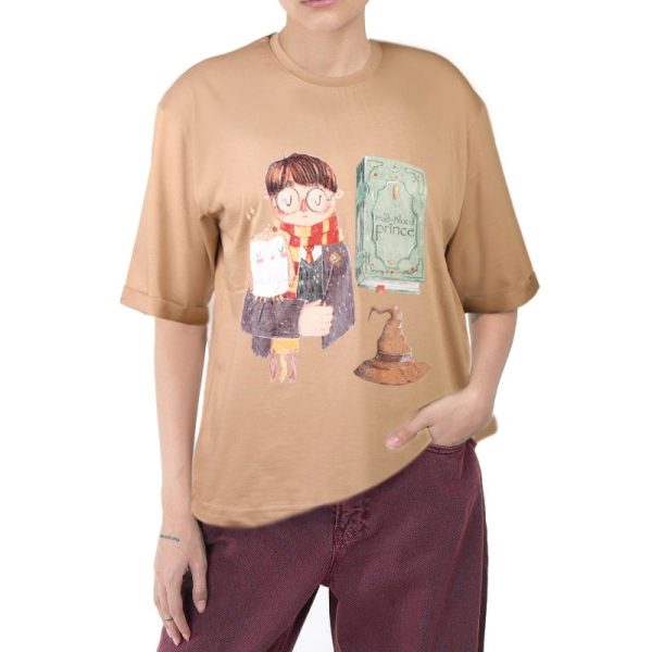 تیشرت زنانه دندی طرح Harry potter - Image 1