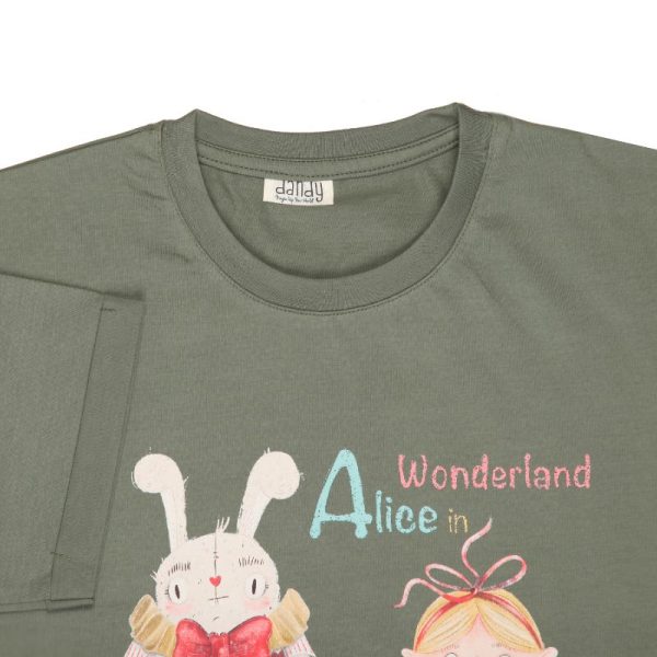 تیشرت زنانه دندی طرح Alice - Image 3