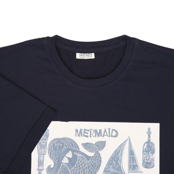 تیشرت زنانه دندی طرح mermaid - Image 3